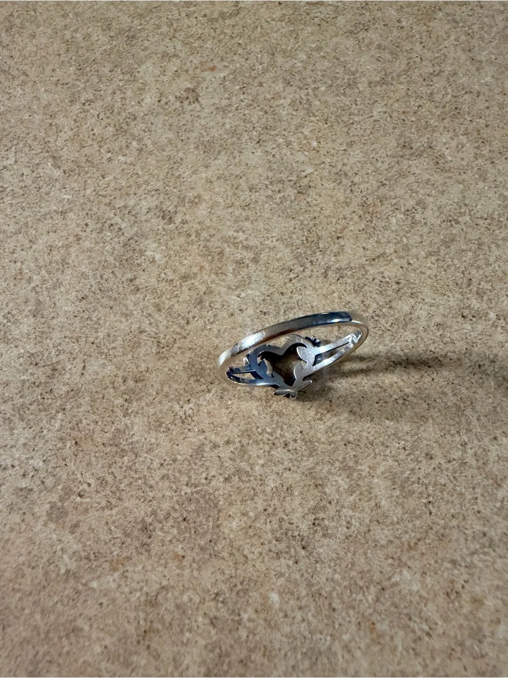 Sterling Silver Floral Vine Ring - Silver